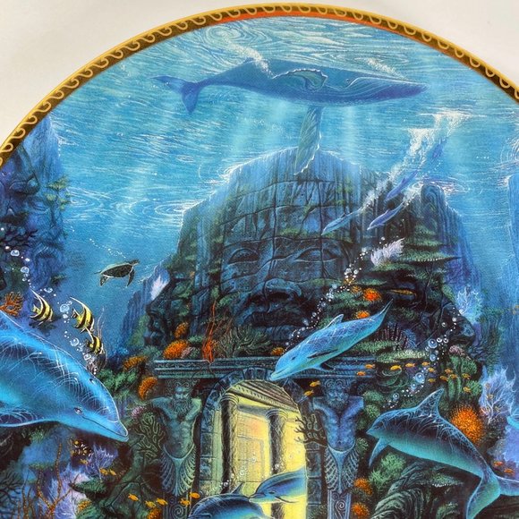 Undersea Visions Temple of Treasures Plate 1014A 1995 - Picture 2 of 7